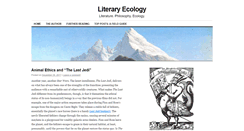 Desktop Screenshot of literaryecology.com