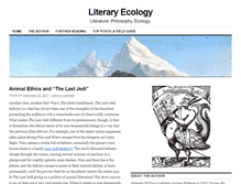 Tablet Screenshot of literaryecology.com